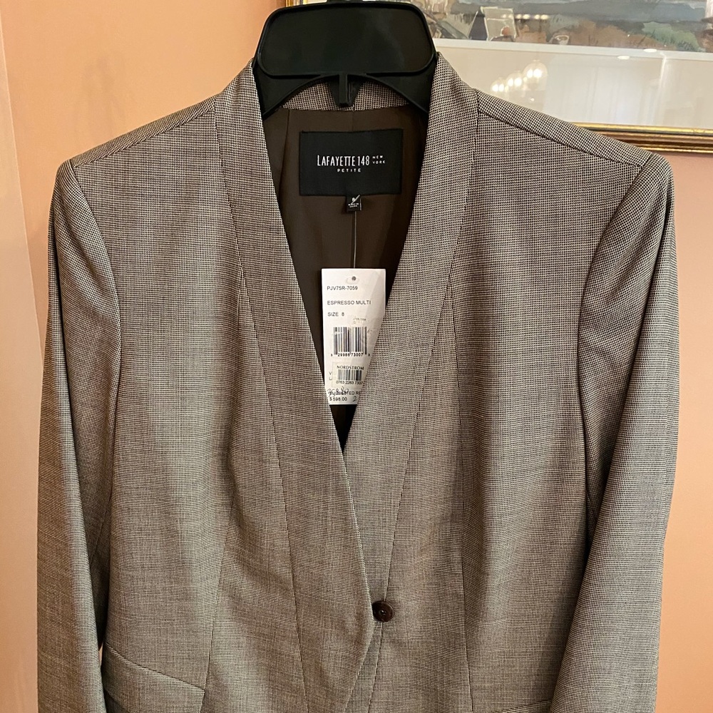 Lafayette 148 Size 8 Petite Lined Blazer